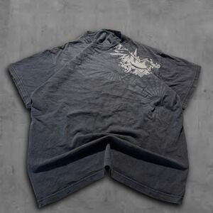 Y2K Oversized Black Basic Edition Grunge Skater 2000s Tee